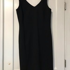 Jones New York Platinum sleeveless black suit dress.